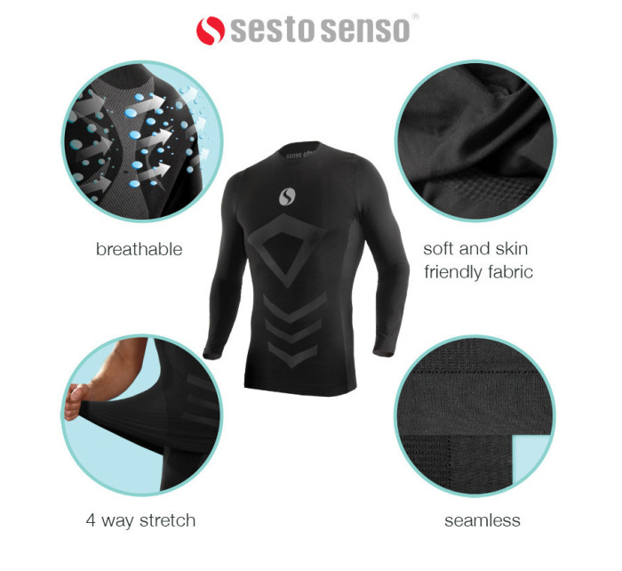 Sesto Senso Thermo Top s dlouhým rukávem CL40 Black