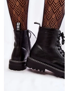 Dámské kozačky na platformě Big Star KK274538 Černé