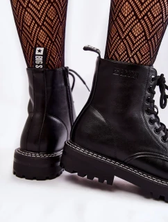 Dámské kozačky na platformě Big Star KK274538 Černé