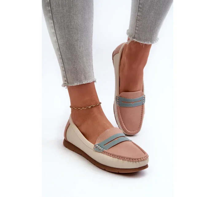 Dámské mokasíny z eko kůže růžové Vikitara