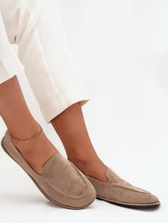 Dámské mokasíny z eko semiše Miryelle – béžové