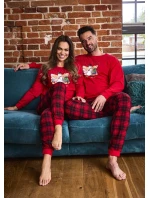 model 21413624 Zimní dlouhé/r Vánoce S2XL dámské pyžamo - Cornette