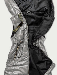 Lesklá vesta v grafitové barvě s kapucí model 16150118 - S'WEST