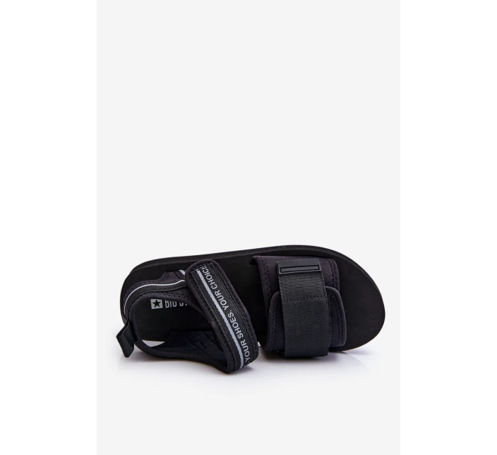 Dámské sandály na suchý zip Big Star model 21610848 Černe - Big Star Shoes Dámské sandály na suchý zip Big Star model 21610848 Černe - Big Star Shoes