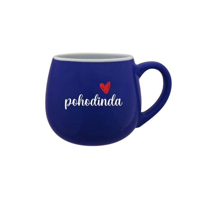 POHODINDA - tměvě modrý keramický hrníček 300 ml