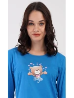 Dámské pyžamo dlouhé Méďa I love model 20848207 - Vienetta