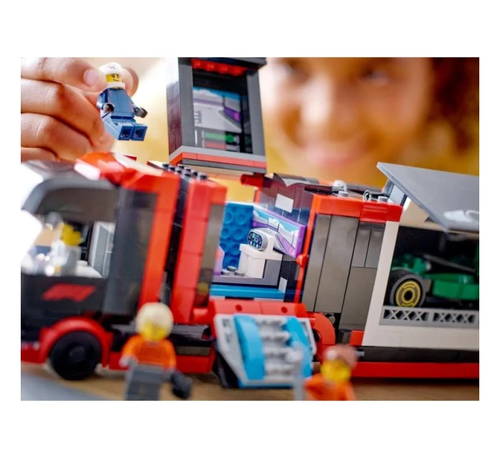 LEGO CITY 60445 F1 Truck s vozy RB20 a AMR24 F1