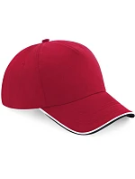Beechfield B 25C 5 panelová kšiltovka "Authentic Piped Peak" 53.025C classic red/black/white Beechfield B 25C 5 panelová kšiltovka "Authentic Piped Peak" 53.025C classic red/black/white