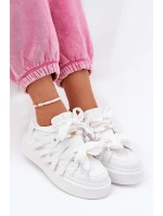 Eko Kožené Tenisky Na Platformě Bílé Penolle Eko Kožené Tenisky Na Platformě Bílé Penolle