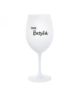 PANI BOŽSKÁ - biely pohár na víno 350 ml