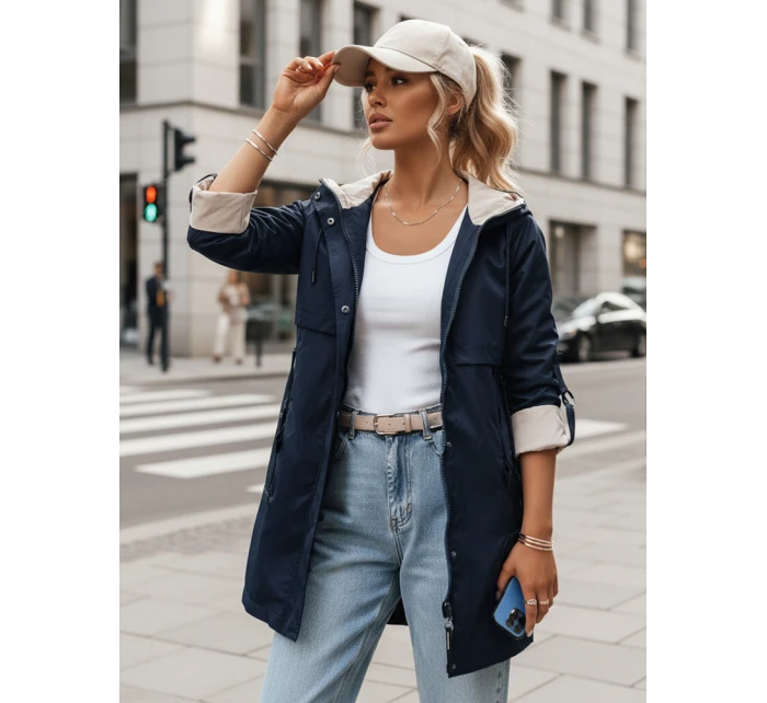 Dámská přechodná bunda parka MEROY navy blue FashionStreet TY4291 Dámská přechodná bunda parka MEROY navy blue FashionStreet TY4291
