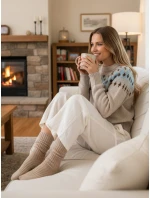 SKADOVA dámský svetr jedné velikosti tmavě béžový FashionStreet MY2349