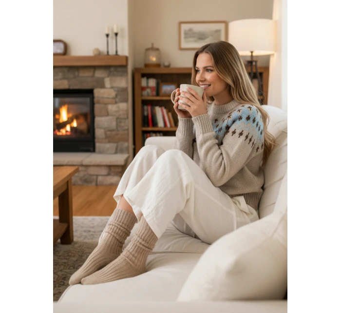 SKADOVA dámský svetr jedné velikosti tmavě béžový FashionStreet MY2349