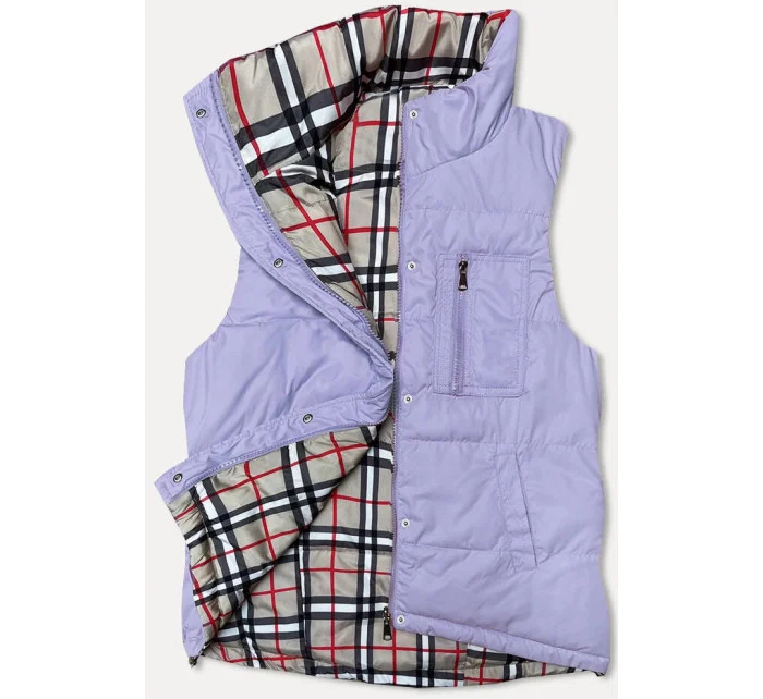 Oboustranná dámská vesta ve vřesové barvě (2383)