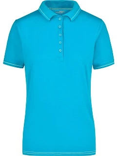 Daiber JN 568 Dámské žerzejové elastické polo 02.0568 aqua/white