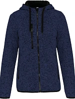 Kariban ProAct PA 366 Dámská pletená fleecová bunda s kapucí 20.P366 navy melange