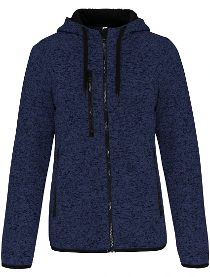 Kariban ProAct PA 366 Dámská pletená fleecová bunda s kapucí 20.P366 navy melange Kariban ProAct PA 366 Dámská pletená fleecová bunda s kapucí 20.P366 navy melange