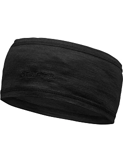 Craft Corporate Essence Wool Headband Čelenka z merino vlny 81.6633 black
