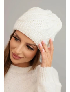 Dámská zimní čepice z vlny model 21750354 ecru - K-Fashion