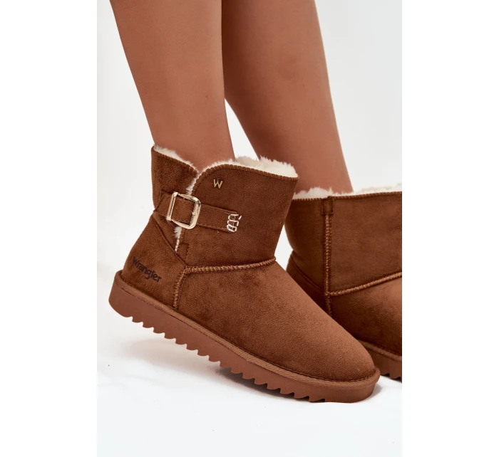 Dámské sněhule s přezkou model 21713336 Camel - Wrangler