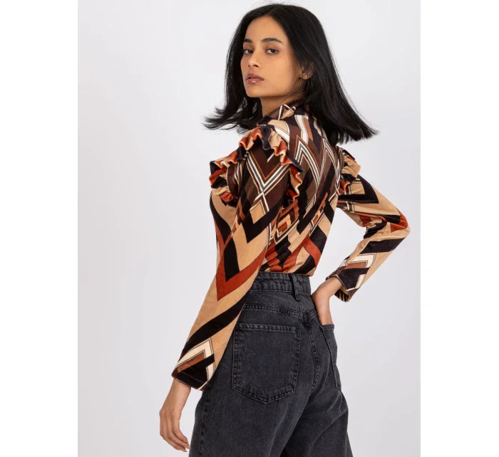 Halenka DHJ BZ 6533C 1.81P černá a béžová