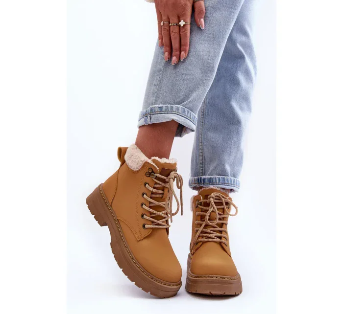 Dámské kožené trapery Hnědé Jette Dámské kožené trapery Hnědé Jette