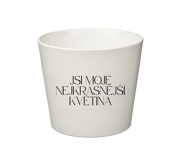 JSI MOJE NEJKRÁSNĚJŠÍ KVĚTINA - malý květináč JSI MOJE NEJKRÁSNĚJŠÍ KVĚTINA - malý květináč