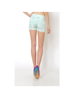 Dámské bavlněné elastické šortky BLACK&FISH zdobené zipy korálová/mint/béžová - BLACK&FISH Dámské bavlněné elastické šortky BLACK&FISH zdobené zipy korálová/mint/béžová - BLACK&FISH