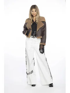 Hnědý krátký dámský kožich Ann Gissy (AG9-9006)