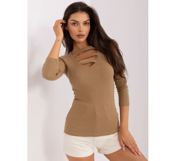 Dámská halenka EM BZ HS 21 model 21817438 tmavě šedá - FPrice Dámská halenka EM BZ HS 21 model 21817438 tmavě šedá - FPrice