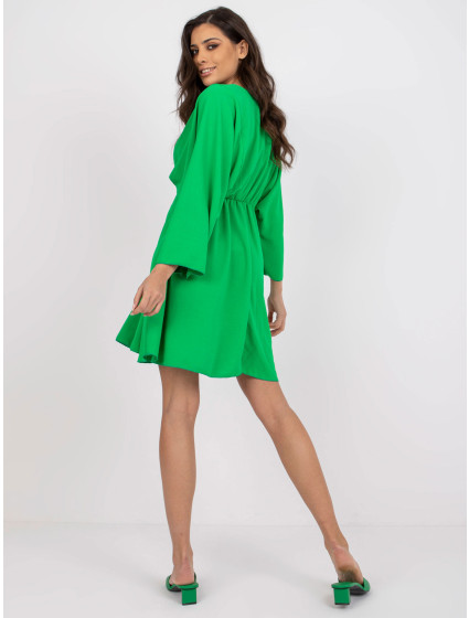 Zelené vzdušné šaty s dlouhým rukávem značky Zayna