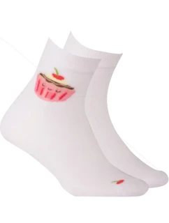 TENKÉ PONOŽKY BARVA 2-6 LET DÍVKY BÍLÁ 21-23