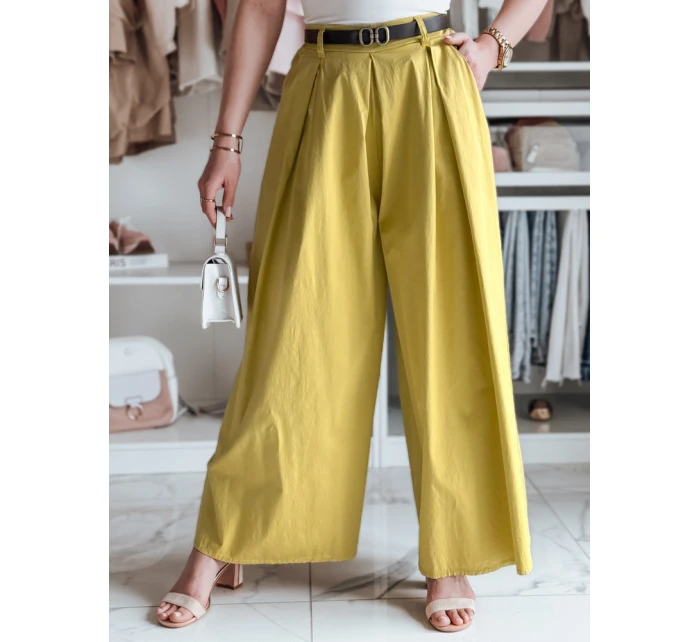 FLOWES pruhovaná sukně-kalhoty v hořčicové barvě Dstreet UY2589