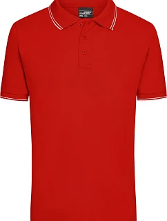 Daiber JN 986 Pánské piqué polo 02.0986 tomato/white