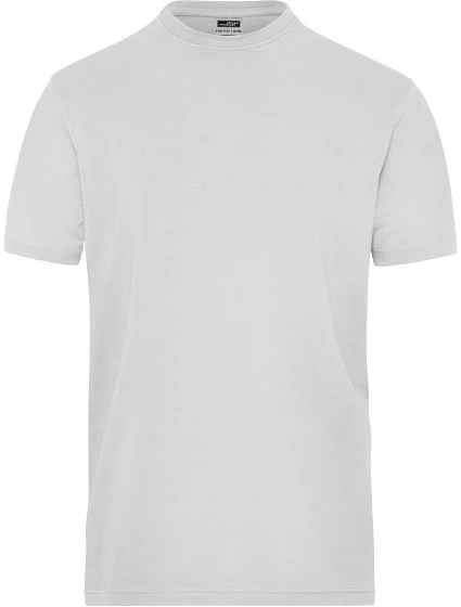Daiber JN 1802 Pánské pracovní tričko z bio bavlny - Solid 02.1802 white