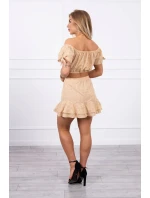 Vyšívaná souprava béžová