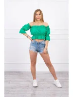 Španělská halenka tmavě zelená