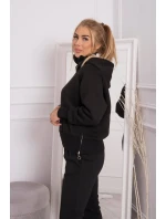 Zateplený set model 21915215 a kapuce černý - K-Fashion Zateplený set model 21915215 a kapuce černý - K-Fashion