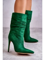 Dámské kozačky kozačky Zelené model 21597026 - Boto