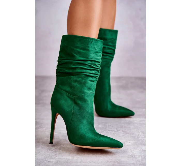 Dámské kozačky kozačky Zelené model 21597026 - Boto