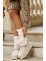 Sněhule na platformě s kožíškem Big Star model 21676120 Světle béžové - Big Star Shoes Sněhule na platformě s kožíškem Big Star model 21676120 Světle béžové - Big Star Shoes