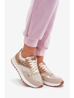 Dámské Sportovní Boty Na Platformě Zvířecí Vzor Béžové Davinara Dámské Sportovní Boty Na Platformě Zvířecí Vzor Béžové Davinara