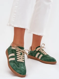 Dámské semišové tenisky zelené model 21703524 - Boto