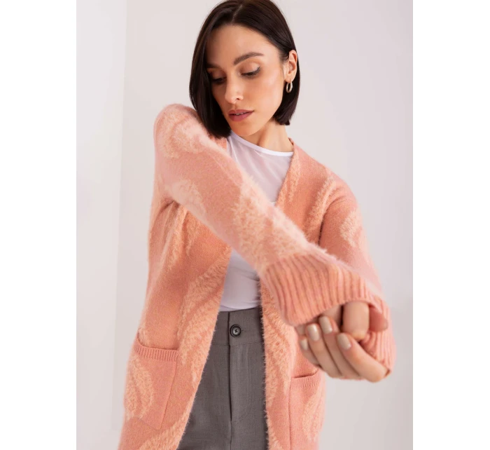 Sweter AT SW model 19040950 ciemny różowy - FPrice Sweter AT SW model 19040950 ciemny różowy - FPrice