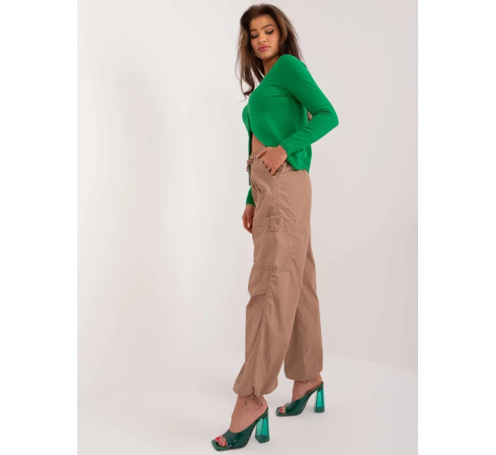 Spodnie model 19716219 jasny brązowy - FPrice Spodnie model 19716219 jasny brązowy - FPrice