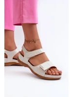 Pohodlné dámské sandály na suchý zip Silver Iphiope Pohodlné dámské sandály na suchý zip Silver Iphiope