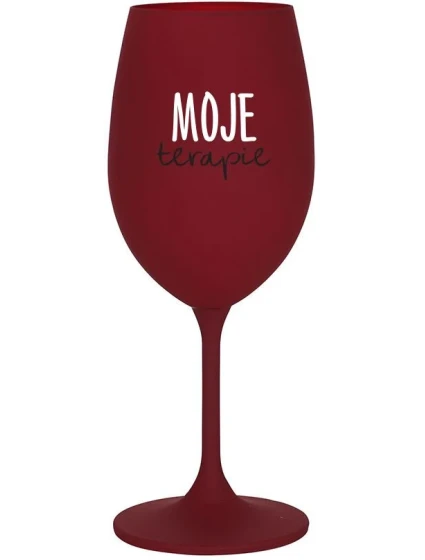 MOJE TERAPIE - bordo sklenice na víno 350 ml MOJE TERAPIE - bordo sklenice na víno 350 ml