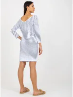 Dámské šaty BL1010.74 bílo-modré - FPrice