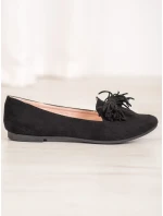 Moderní černé dámské mokasíny bez podpatku Moderní černé dámské mokasíny bez podpatku