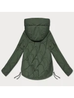 Dámská prošívaná bunda pro přechodné období v khaki barvě s kapucí S'West (B8297-11)